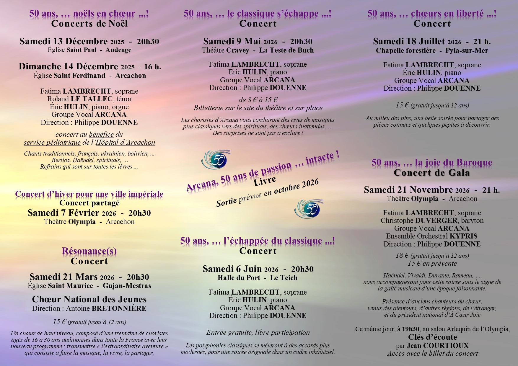 Manifesttaions des 50 ans d'Arcana